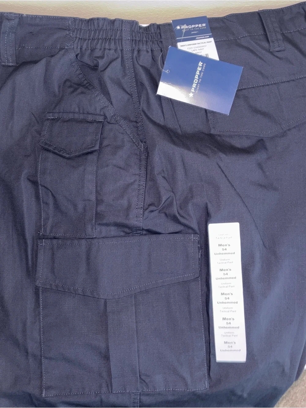 Propper Men’s Tactical Uniform Ripstop Cargo Pants Navy 54x37 Relaxed fit - NWT - Picture 3 of 8